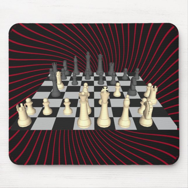 Chessboard com peças de xadrez - Mousepad Personal (Frente)