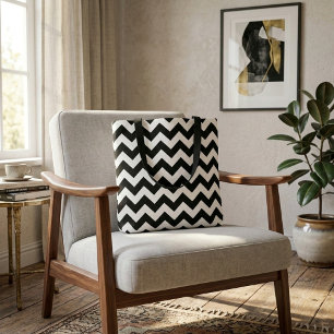 Chevron Black and White stripes moderno tote bag