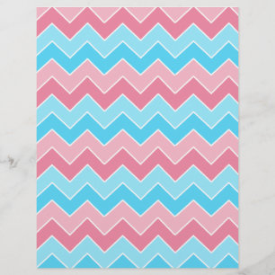 Chevron cor-de-rosa e azul