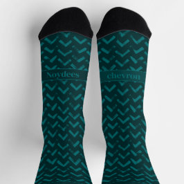 Chevron Dark Green and Turquoise Name
