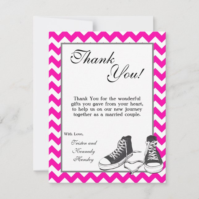 Chevron de adolescentes de Cartões de agradeciment (Frente)