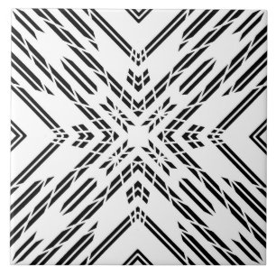 Chevron Geométrico Negro e Branco
