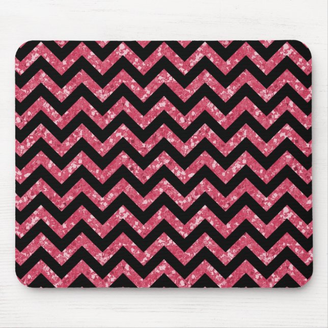 Chevron Glitter Look Mousepad (Frente)