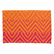 Chevron Ombre Stencil | laranja rosa quente