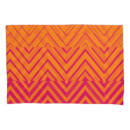 Chevron Ombre Stencil | laranja rosa quente