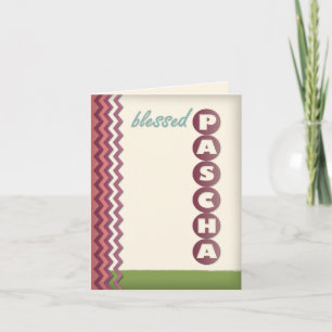 Chevron roxo e cartão personalizado bege de Pasch
