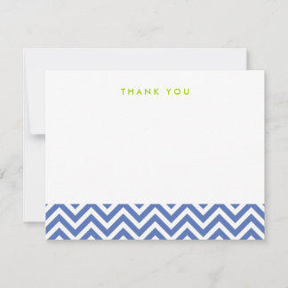 Chevron Simples Azul Obrigado A Você Cartões De No