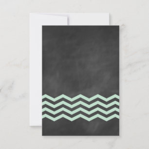 Chevrons na RSVP de Chalkboard em menta