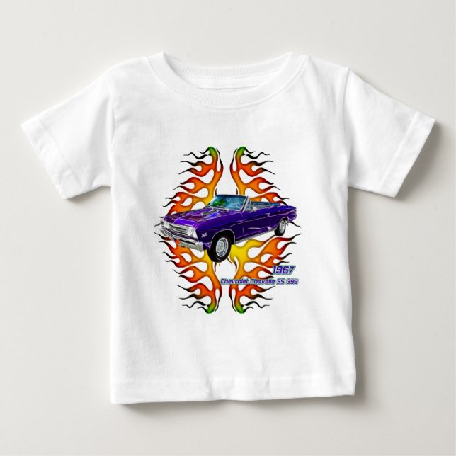 Chevy 1967 Chevelle pelas camisetas do Fractal (Frente)