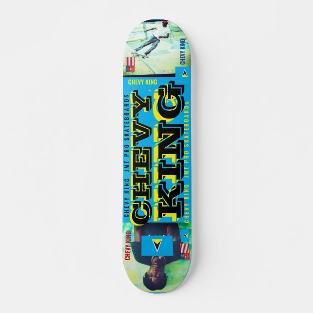 CHEVY KING OFFICIAL 7, 3/4", skateboard Deck (Frente)