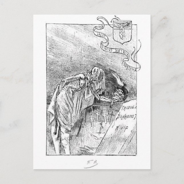 Chez les Passants vintage cartão postal (Frente)