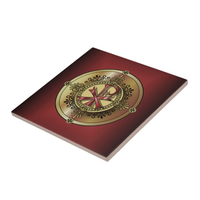 Chi-Rho Monograma ~ Símbolo Cristão P & X (Lateral)