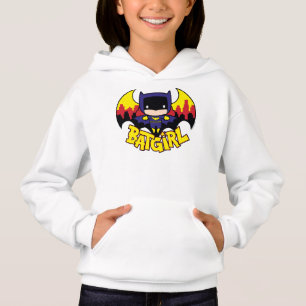 Chibi Batgirl com o Skyline & logotipo Gotham