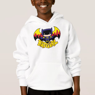Chibi Batgirl com o Skyline & logotipo Gotham