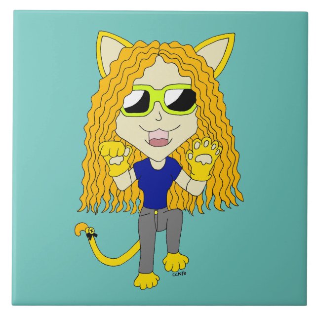 Chibi Catgirl com patas (Frente)