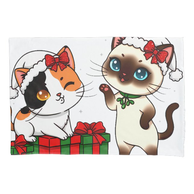 Chibi Christmas Cats with Presents (Frente)
