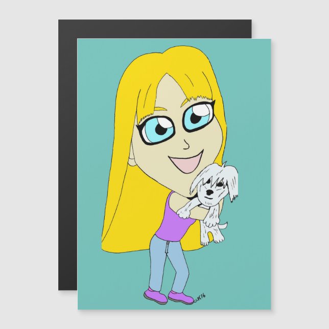 Chibi com um filhote (Frente/Verso)