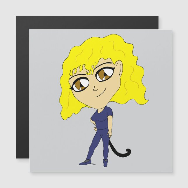 Chibi com uma cauda de gato (Frente/Verso)