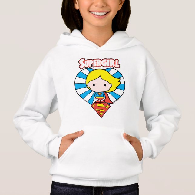 Chibi Supergirl Starburst Heart and Logo (Frente)