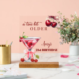 Chic A Tini Bit Older Cherry Martini 21st Birthday