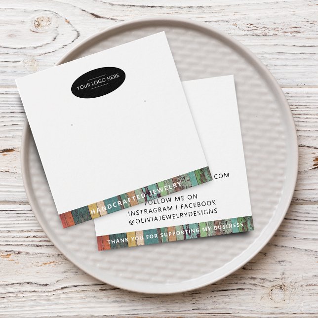 Chic adicione seu logotipo mostrando a placa (Chic Add Your Logo Earring Display Card)