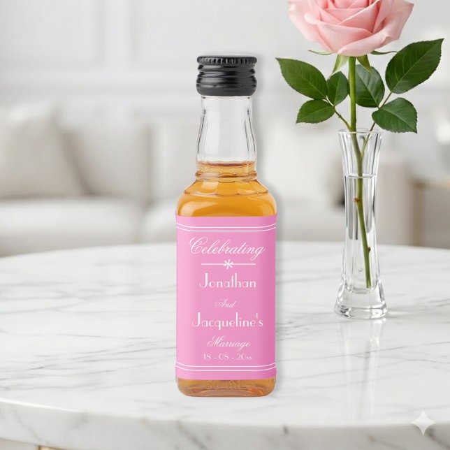Chic Adorável Rosa Casamento Branco Nomes Mini Scr (Perfect for the right mood and setting.)
