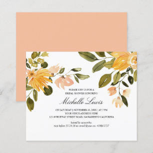 Chic Amarelo verde floral Casamento NOIVA CHUVEIRO