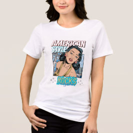Chic American Woman Graphic Tee