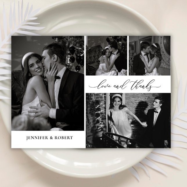 Chic Amor e Agradecimento Script Foto Colagem Casa (Criador carregado)