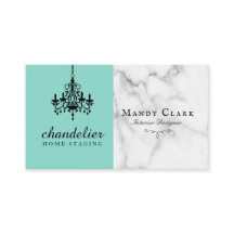 Chic Antique Preto Chandelier Marble Cartão de vis