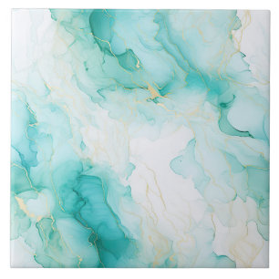 Chic Banho de Noiva em Branco e Verde Menta Dourad