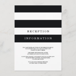 Chic Black Stripes Inserção De Casamento