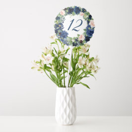 Chic Blooms | Número da tabela azul e azul-Marinho