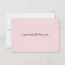 Chic Blush | Cartão-Presente Simples Elegante De O
