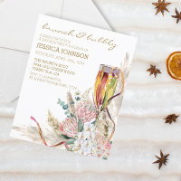 Chic Boho Champagne Brunch Festa de aniversário Bo