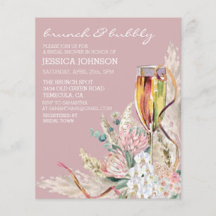 Chic Boho Champanhe Brunch Bubbly Chá de Noiva