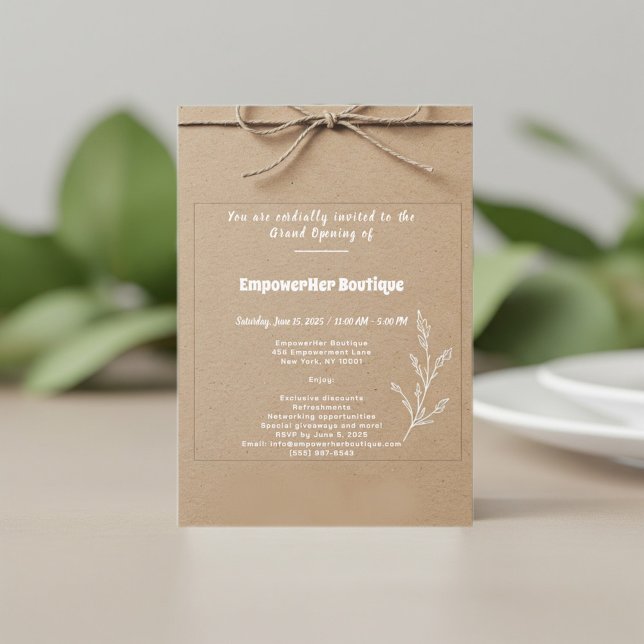 Chic Boutique Grand Opening Invitation | Stylish (Criador carregado)