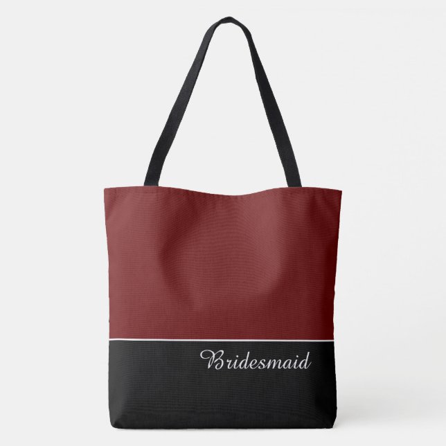 Chic Bridesmaid Tote Bag (Verso)