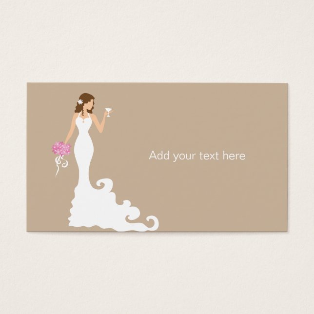 Chic Brown Modern Brit Tag Card (Frente)