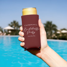 Chic Burgundy Bachelorette Party Personalized