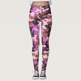 Chic Camouflage - Leggings do padrão Khaki