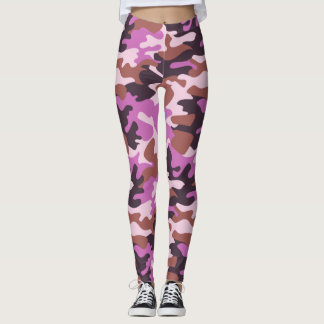Chic Camouflage - Leggings do padrão Khaki