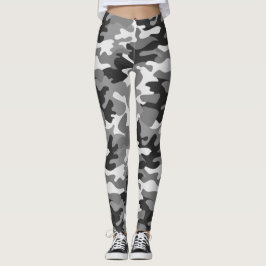 Chic Camouflage - Leggings do padrão Khaki