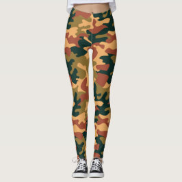 Chic Camouflage - Leggings do padrão Khaki