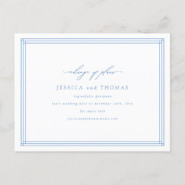 Chic Cartão de Casamento Adiamento Mudar a Data