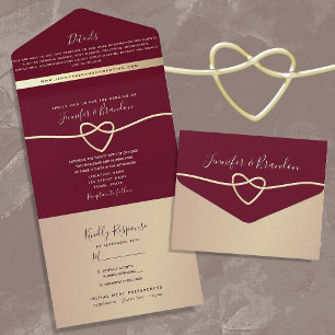 Chic Casamento em Dourado Rosa e Borgonha