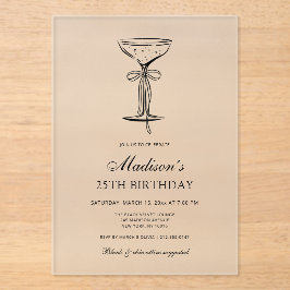 Chic Champagne Soirée Birthday Invitation