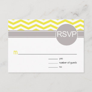 Chic Chevron RSVP amarela