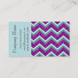 Chic Chevron ZigZag Pattern Cartão de visita