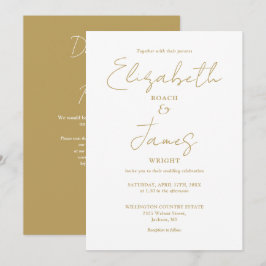 Chic Convite de Casamento Elegante Código QR Minim